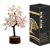 Wonder Care Albero di quarzo rosa per energia positiva e decorazione della casa, Feng Shui Decor (300 perline)