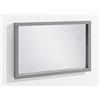 Composad | Specchio della Linea LAFABRICA con Cornice in Legno, Specchio Bagno, Ingresso e Soggiorno, Specchio Moderno, (LxAxP) 90x6x60 cm, Colore Grigio Cemento, Made in Italy
