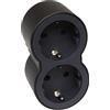 Legrand 694517, Adattatori 2P+T, 2 Prese di presa/corrente anteriore, Ladro di spine, Colore Nero/Grigio Scuro