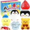 Audasi 6Pcs Taba Squishy Cat Paw Penguin Squishy Biscotto Giocattolo Antistress Giocattolo Di Simulazione Di Biscotto Da Pizzicare Stress Ball Squeeze Toys Anxiety Relief Per Adulti