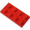 LEGO Parti e pezzi: rosso (rosso brillante) 2x4 piatto x20