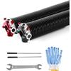 VEVOR Molle di Torsione per Porte da Garage, Coppia di Φ5,94 x Φ50,8 x 787 mm, 16000 Cicli, Rivestimento Elettroforetico Nero per SostituI, con Barre di Avvolgimento, Guanti e Chiave di Montaggio