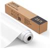 VEVOR Rotolo Vinile Termoadesivo per Tessuti 304,8 x 7260 mm, Pellicola per Plotter in Vinile a Trasferimento Termico per Macchine da Taglio, per Magliette Cuscini Cappelli, Bianco