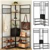 VEVOR Mobiletto da Ingresso Appendiabiti Angolari Ripiani Portaoggetti, Appendiabiti da Angolo Porta Vestiti Scarpe Cappelli Camera da Letto 840 x 840 x 1800 mm Attaccapanni Angolari Multifunzionale