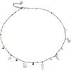 Beloved ❤️ Collana girocollo Summer Vibes donna in acciaio inossidabile - Charms pendenti e cristalli colorati - Chiusura regolabile con moschettone (Silver Animali marini)