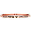 Beloved Bracciale da donna in acciaio Emozionale - frasi, pensieri, parole con charms - incisione su due lati - colore silver (MOD 3 Rose Gold)
