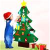 BAKAJI Albero di Natale per Bambini in Feltro da Parete con 26 Addobbi Natalizi 110cm