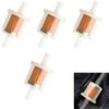 Lyivisk 4 Stück Benzinfilter Kraftstofffilter, Universal 8mm Benzinfilter, Mehrweg Benzin Flüssigkeitsfilter für Motorrad,Rasenmäher,Roller Mofa,Auto Automobil,Diesel Moped, Transparenter Bauweise