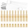 Windance - Kit di getti principali per carburatore da 30 pezzi, include 10 getti principali per carburatore + 10 getti pilota lenti + 10 spazzole e aghi di pulizia, adatto per PWK Keihin OKO CVK PWM