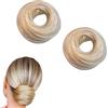 Lyivisk 2 Pezzi Elastico Capelli per Chignon - Fasce per Capelli Finti Morbide e Resistente - Posticcio per Capelli Chignon con Effetto Naturale - Ideale per Trecce, Code e Acconciature - Biondo