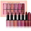 EnMart Set 6 Labbra Mat - Rossetto Nude Vellutato Idratante per Donna, Lunga Durata & Anti-Transfer, Non Secchi, Kit Regalo (Compleanno/San Valentino)