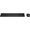 Hp Tastiera e mouse HP 495C Multi-Device Dual-Mode USB RF Wireless Bluetooth Ambidestro 4000dpi 5 tasti Nero [495C]