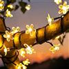 HHMTAKA Luci solari per esterni, impermeabili, 50 LED, 8 modalità, 9,5 m, per interni ed esterni, per giardino, patio, cortile, casa, feste di Natale, matrimoni