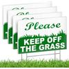 Granatan 4 cartelli Keep Off the Grass con paletto - 6 x 9 Coroplast double face No Parking on Grass Sign - Stay Off Grass Signs for Yard - Do Not Walk on Grass 1