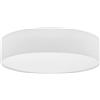 Eglo Lampada da soffitto Pasteri, lampada a 3 fiamme moderna, lampada da soggiorno in tessuto e plastica bianca, lampada da corridoio con portalampada E27, Ø 57 cm