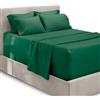 Hearth & Harbor Set di lenzuola con angoli extra profondi, per materassi profondi 45-61 cm, set di lenzuola per letto matrimoniale, 6 pezzi, con tasca profonda, colore: verde cacciatore