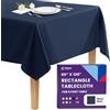 Gee Di Moda Tovaglia rettangolare - 152,4 x 320 cm - Tovaglia rettangolare blu navy per tavolo da 8 piedi in poliestere lavabile - ideale per tavolo buffet, feste, cene vacanze, matrimoni e molto altro