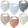 lulumoon bavaglino neonato bavaglini neonata bavaglini bandana für per bambino e bambina 6 pezzi, Stella