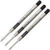 RETRO 51 Easy Flow 9000-Ricarica per penna a sfera, confezione da 3, colore: Nero