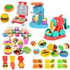 YATOSEEN Set di Plastilina per Bambini Colorata 3 in 1, Macchina per Fare Hamburger e Noodles al Gelato, Giocattoli Alimentari Creativi da Cucina, kit di Utensili per Plastilina da 12 colori di Pasta