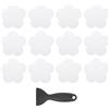 PATIKIL 12 PCS Adesivi Antiscivolo per Vasca, Adesivi Antiscivolo per Doccia con Raschietto Decalcomanie per Pavimento Doccia Forma Fiore Tracce Carine per Vasche, Trasparente