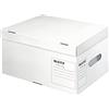 Leitz Infinity 61050000 - Contenitore per archivio formato S, formato A4, con coperchio superiore, pieghevole, 100% cartone ondulato senza acidi, 1 pezzo, bianco, 61050000