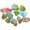 GEMWORLDJAIPUR Opale etiope naturale Jumbo Jumbo, 25 carati, 5-8 pezzi, opali naturali grezzi, grezzi per taglio cabochon, lucidatura, artigianato, arte e artigianato, 10-15 mm,