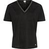 BRAX Style.caelen Pure Linen Solid T-Shirt, 02 Nero, 42 Donna