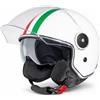 VINZ Neiva Casco Jet Doppia Visiera VIntage | Casco Scooter / Moto| Bandiera Italiana | Donna E Uomo | Certificato ECE 22.06 | nelle taglie dalla XS-XXL - Bianco - XL (61 - 62 cm)