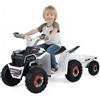FANTASK Quad elettrico per bambini, 6 V, 2 - 3 km/h, veicolo elettrico con faro, funzione avanti e indietro, per bambini, quad con rimorchio rimovibile, auto elettrica ATV per ragazzi e ragazze dai 3