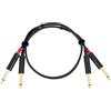 CORDIAL - CFU 0.6 PP, Cavo Sbilanciato Stereo, 2x Jack TS (Mono)/2x Jack TS (Mono) REAN 60 cm