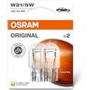 OSRAM ORIGINAL LINE, W21/5W, signal lamps with Glass wedge base, double blister (2 lamps)