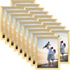 Hoikwo Confezione da 18 cornici dorate da 12,7 x 17,8 cm, per foto di famiglia, opere d'arte, leggere, confezione da 12,7 x 17,8 cm, da appendere alla parete e tavolo, eleganti cornici regalo