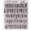 Stampers Anonymous Tim Holtz - Set di timbri Stampers Anonymous su Supporto Acrilico, timbri di Gomma Originali Caratteri Alti Red