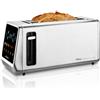 Ufesa One Touch Duo Plus, Tostapane Digitale 1400W, 2 Fessure, Schermo LED, 6 Livelli, Funzioni Pane, Bagel, Muffin, Waffle, Riscaldamento, Scongelamento, Memoria, Vassoio Raccoglibriciole