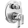 Delta Faucet Tetra 17 Series Chrome 6 Impostazioni Kit Valvola Deviatore Integrata Trim Kit Cromato, Kit di finiture cromate per doccia, Lumicoat Chrome T27989-PR (valvola non inclusa)