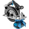 HÖGERT TECHNIK Sega circolare a batteria 18V, motore brushless, senza fili, 0-5000 giri/min, diametro lama 165 mm, regolazioni senza attrezzi, LED, protezione in alluminio + PROMO batteria 2,0 Ah