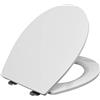 Cornat Sedile WC Rino - classico look bianco - facile da pulire - Funzione Quick up & Clean - Sistema di abbassamento automatico - comodo montaggio dall'alto/sedile WC/coperchio WC / KSRISC00