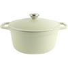 Commichef Casseruola in Ghisa Leggera con Coperchio 24 cm 3,5 L Verde | Smaltata, ideale per pane e stufati, compatibile con induzione, gas, elettrico e ceramica
