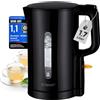 Bomann Bollitore Bomann 1,7 l | 2200 W per riscaldamento rapido | Senza BPA | Utilizzo con una sola mano | Indicatore del livello dell'acqua | Protezione contro il surriscaldamento | WK 6090 CB nero
