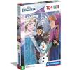 Clementoni - 25742 - Supercolor Puzzle - Disney Frozen - 104 Pezzi - Puzzle Bambini 6 Anni, Puzzle Cartoni Animati - Made In Italy