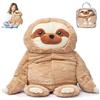 ODOXIA Peluche Pesante Per L'ansia | Calmante E Confortevole | Bradipo Di Peluche Pesante | Animale Pesato Per L'ansia | Borsa Per Il Trasporto Inclusa | Pesato Lavabile In Lavatrice | 2.3 kg