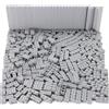 Feleph Set di 260 mattoncini da costruzione multicolori per pareti MOC, profilo mattoni, compatibili con grandi marche