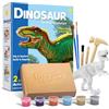 EGGBOX Kit di scavo di scheletro di dinosauro per bambini, set 2 in 1 di scavo e pittura di Tyrannosaurus, giocattolo di dinosauro per bambini, esperimenti di paleontologia e fossili
