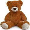 Yeqivo Orsacchiotto Gigante Grandi Animali di Peluche Peluche Orso Grande per Fidanzata Bambini Natale San Valentino (Marrone,110CM)