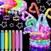 YeahBoom 12PCS Fidget Pop Bastoni Giocattoli Sensory, Abilità Motorie Fini, Bastoni LED Pop, Light-Up per Bambini e Festeggiamenti