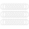 QUARKZMAN 10mm ID Silicone O-ring Rondella Guarnizione x 30pz Rondella Rotonda Piatta Rondella Guarnizione Guarnizione cerchio per Vetro Porta Maniglia, Trasparente