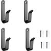 CHENMAHUA 4 ganci da avvitare, ganci appendiabiti da parete, ganci da parete per avvitare, ganci acustici, ganci per asciugamani, colore nero