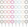 Larrel Set di 32 cappucci per chiavi, 2,5 cm, rotondi, 8 colori, in silicone, per la marcatura delle chiavi