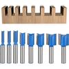 BIGP 8 Pcs 8 MM gambo Fresa a Taglienti Diritti per Canali, Punte diritte per router, 5 mm, 6 mm, 8 mm, 10 mm, 12 mm, 14 mm, 18 mm, 20 mm lavorazione del legno fresa